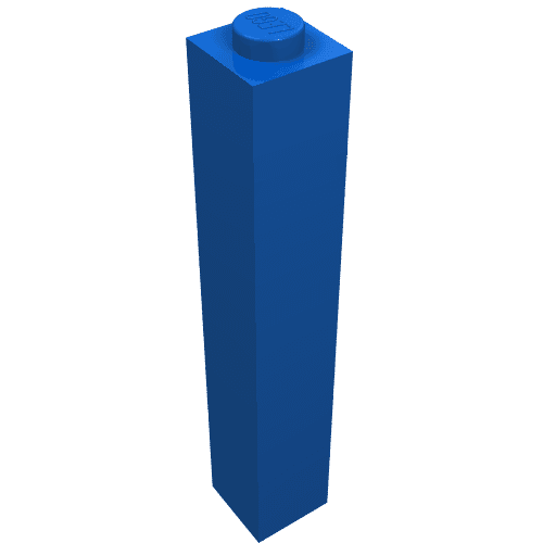 Brick 1 x 1 x 5 with Solid Stud em Azul