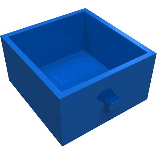 Homemaker Drawer 4 x 4 x 2 em Azul