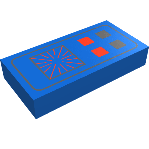 Tile 1 x 2 with Space Computer Print em Azul