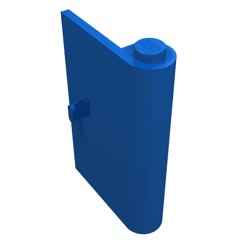Door 1 x 3 x 4 Right em Azul