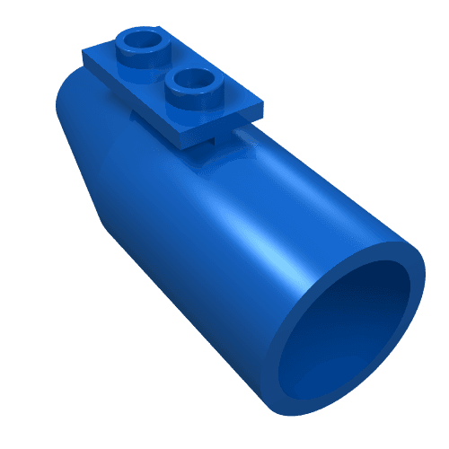 Engine Smooth Large, Cone Back [1 x 2 Thin Top Plate] em Azul