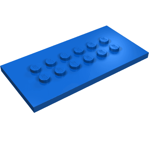 Plate Special 4 x 8 with Studs in Centre em Azul