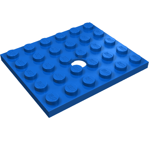 Plate Special 5 x 6 with Hole em Azul
