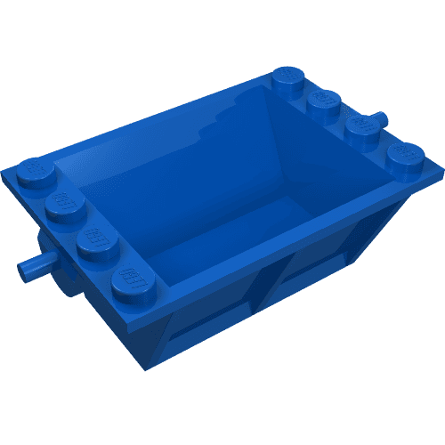 Tipper Bucket 4 x 6 x 2 em Azul