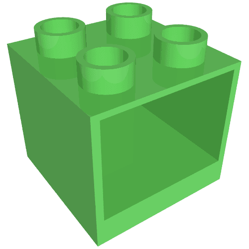 Duplo Cabinet 2 x 2 x 1.5 em Verde-limão (Fabuland)