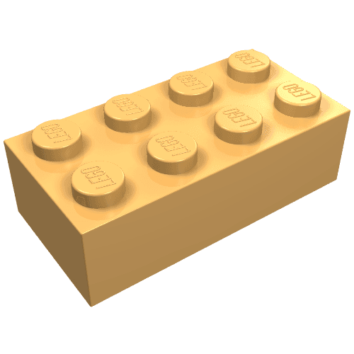 Brick 2 x 4 em Laranja claro