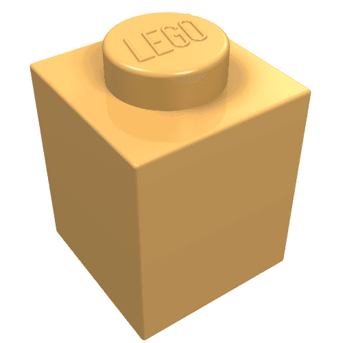 Brick 1 x 1 em Laranja claro