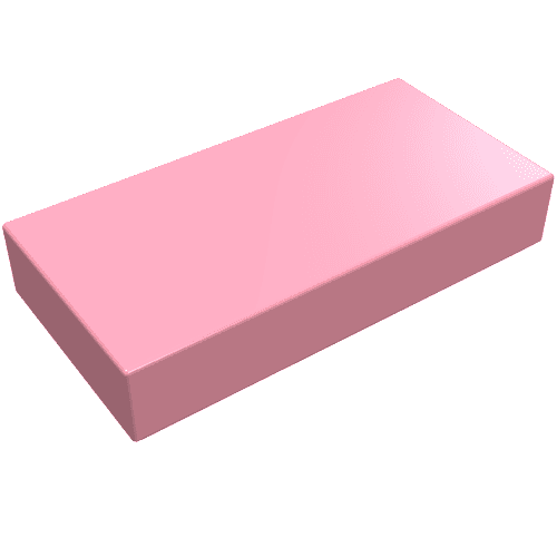 Tile 1 x 2 with Groove em Rosa