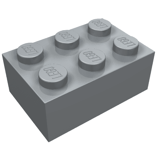 Brick 2 x 3 em Cinza claro perolado