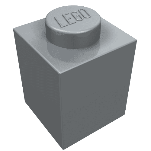 Brick 1 x 1 em Cinza claro perolado