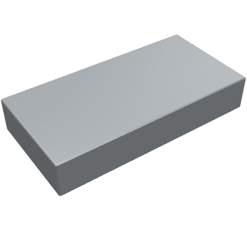 Tile 1 x 2 with Groove em Cinza claro perolado