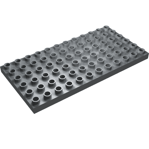 Duplo Plate 6 x 12 em Cinza claro perolado