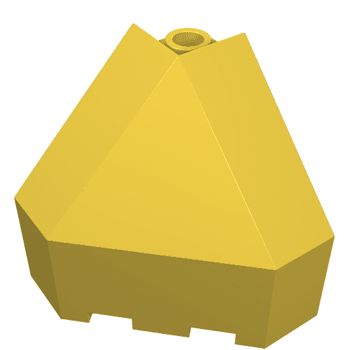 Panel 3 x 3 x 3 Corner Convex em Amarelo