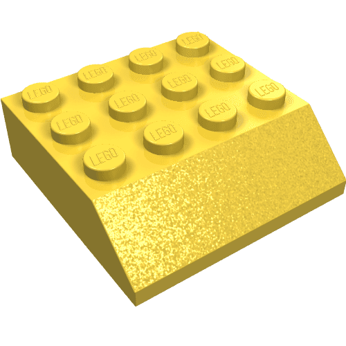 Brick Sloped 45° 4 x 4 em Amarelo