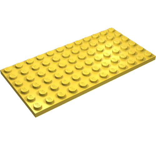 Plate 6 x 12 em Amarelo
