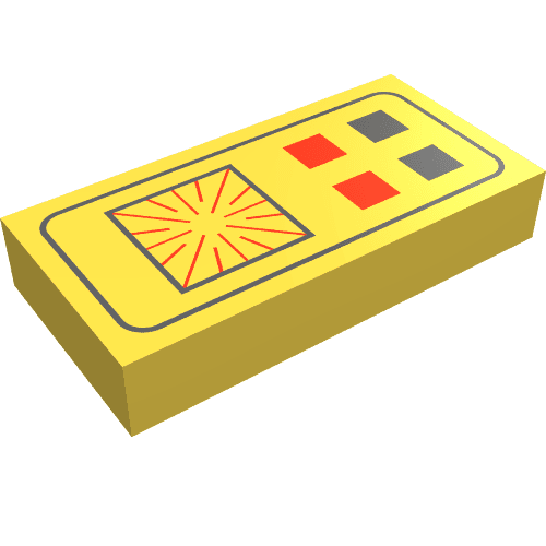 Tile 1 x 2 with Space Computer Print em Amarelo