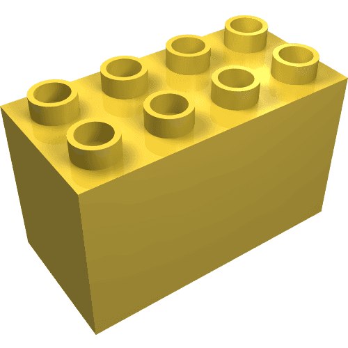 Duplo Brick 2 x 4 x 2 em Amarelo