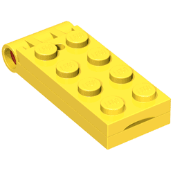 Hinge Plate 2 x 5 with Small Hole [Complete Assembly] em Amarelo
