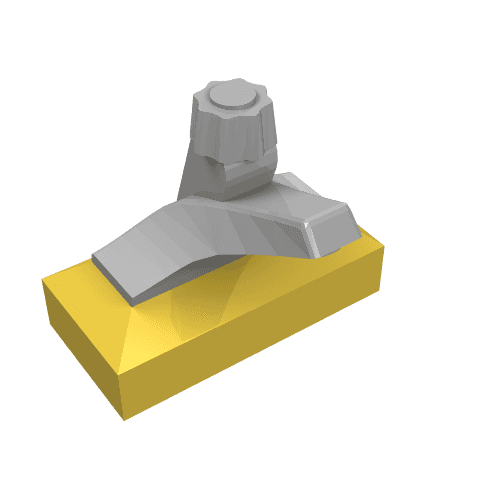 Tap 1 x 2 Base with Light Gray Spout em Amarelo