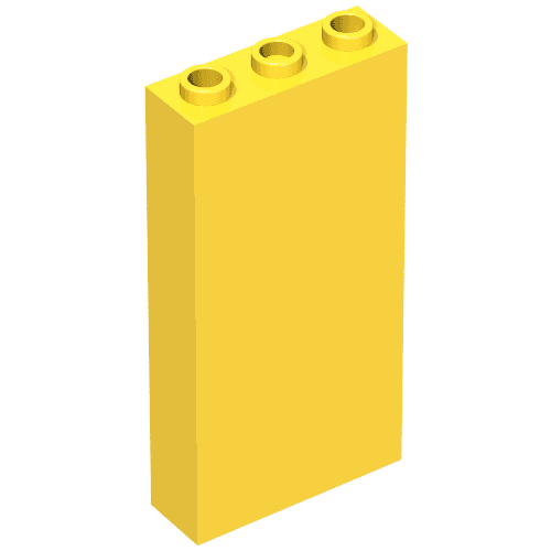 Brick 1 x 3 x 5 with Side Supports em Amarelo