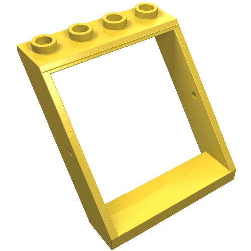 Window 4 x 4 x 3 Roof em Amarelo
