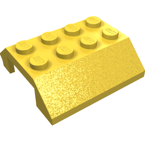 Slope 45° 4 x 4 Double with Hinge em Amarelo
