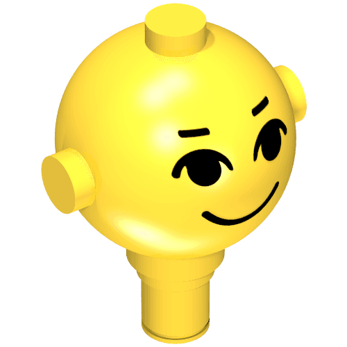 Homemaker Figure Head with Eyes, Eyebrows and Smile Print