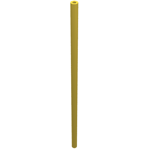 Hose Rigid 3mm D. 12L / 9.6cm em Amarelo