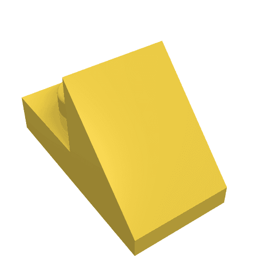 Brick Sloped 45° 2 x 1 with 2/3 Cutout [Original Version] em Amarelo