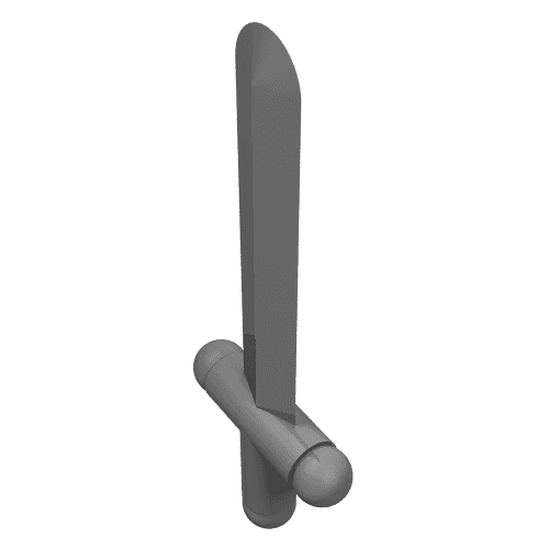 Weapon Sword / Shortsword em Cinza escuro perolado