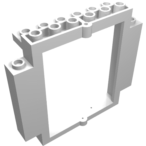 Door Frame 2 x 8 x 6 Swivel with Bottom Notches em Branco