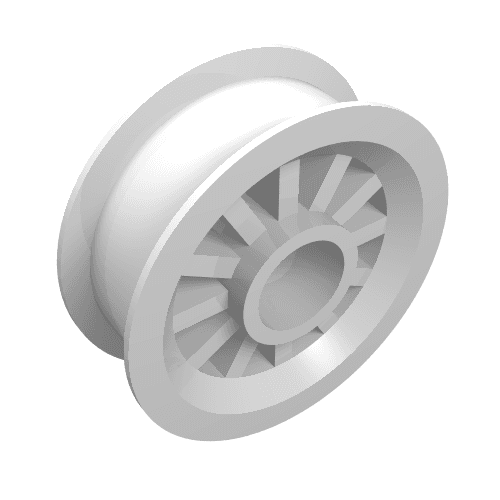 Wheel Spoked 2 x 2 with Pin Hole em Branco