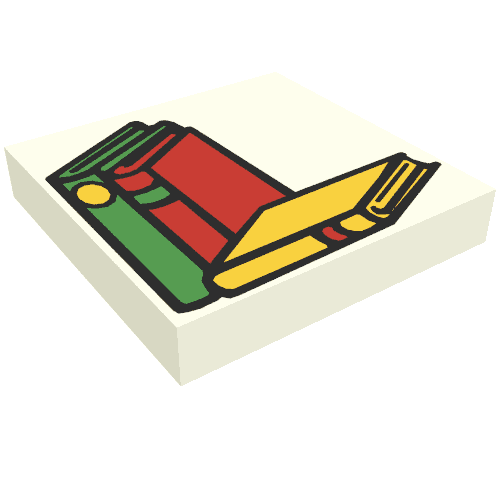 Tile 2 x 2 with Fabuland Books Print