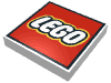 Tile 2 x 2 with LEGO Logo Type 2 Print em Branco