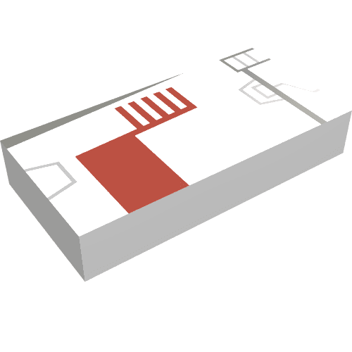 Tile 1 x 2 with X-wing Fighter Left Print