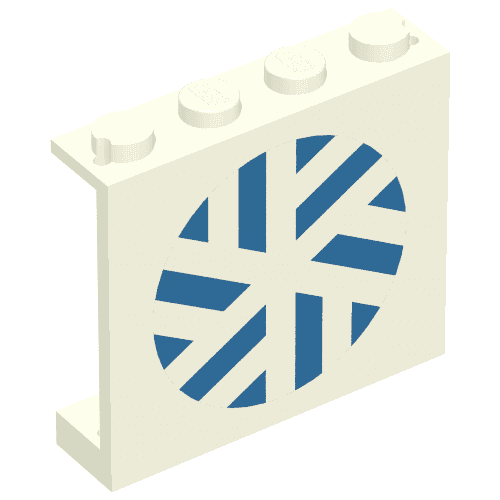 Panel 1 x 4 x 3 - Solid Studs with Snowflake Print