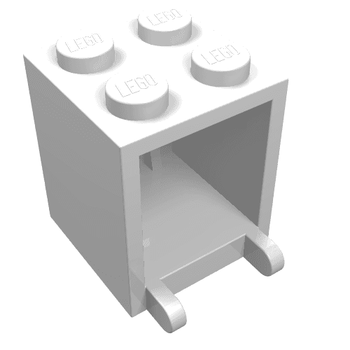 Box 2 x 2 x 2 [Solid Studs] em Branco