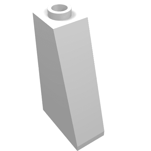 Brick Sloped 75° 2 x 1 x 3 with Open Stud em Branco