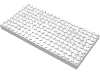 Brick 10 x 20 without Bottom Tubes, with '+' Cross Support (early Baseplate)