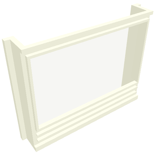 Window 1 x 6 x 4 Panorama with Glass for Slotted Bricks