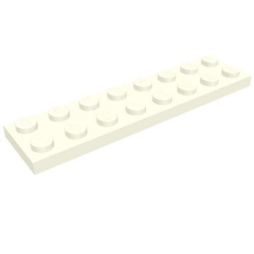 Plate 2 x 8 with Waffle Bottom