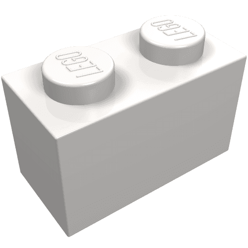 Brick 1 x 2 em Cinza azulado muito claro