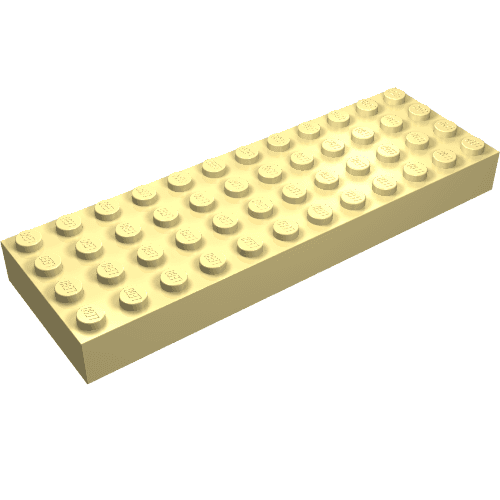 Brick 4 x 12 em Amarelo claro