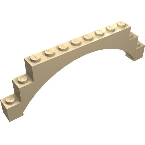 Brick Arch 1 x 12 x 3 Raised Arch em Bege
