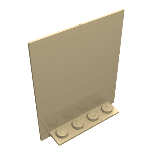 Door 2 x 5 x 5 Swivel, Flat Base em Bege