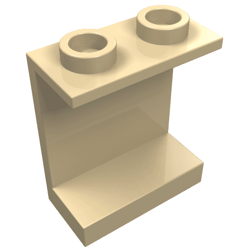 Panel 1 x 2 x 2 [Hollow Studs] em Bege