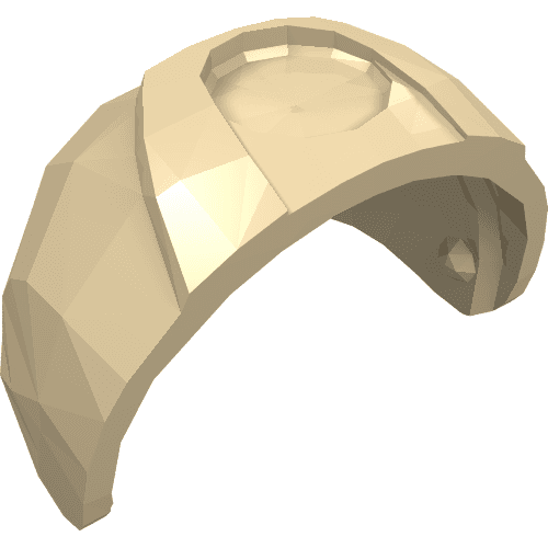 Headwear Accessory Visor [Large with Trapezoid Top] em Bege