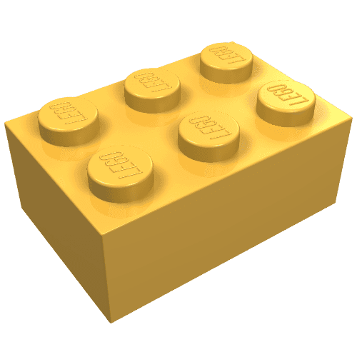 Brick 2 x 3 em Laranja vivo claro