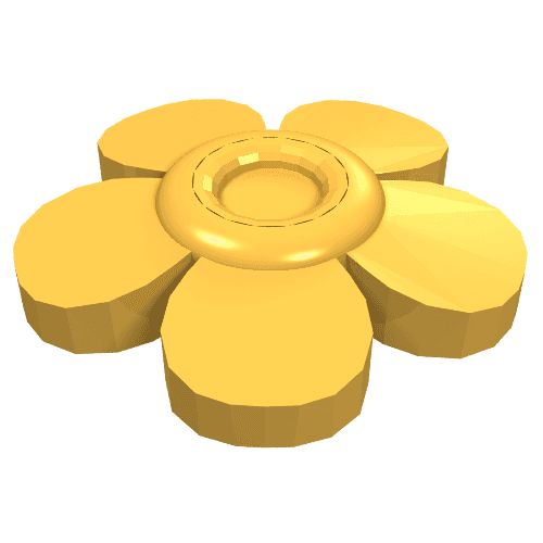 Headwear Accessory Flower with 5 Smooth Petals and Pin em Laranja vivo claro