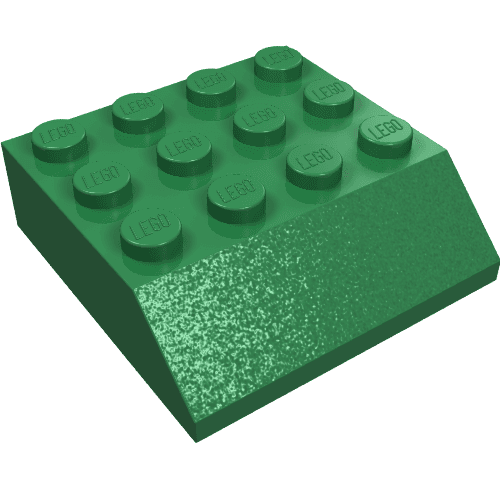 Brick Sloped 45° 4 x 4 em Verde